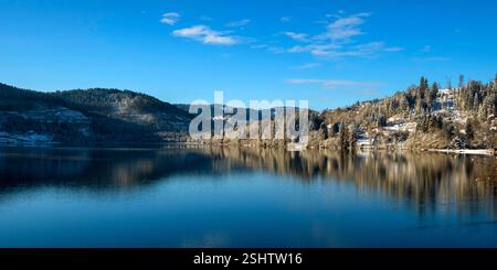 Lake Titisee in the Black Forest in Winter Stock Photo