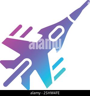 Jet Vector Icon Design Illustration Stock Vector