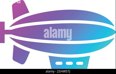 Zeppelin Vector Icon Design Illustration Stock Vector