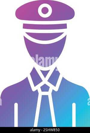 Pilot Vector Icon Design Illustration Stock Vector