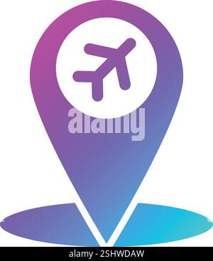 Airport location Vector Icon Design Illustration Stock Vector