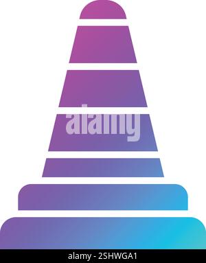 Traffic cone Vector Icon Design Illustration Stock Vector