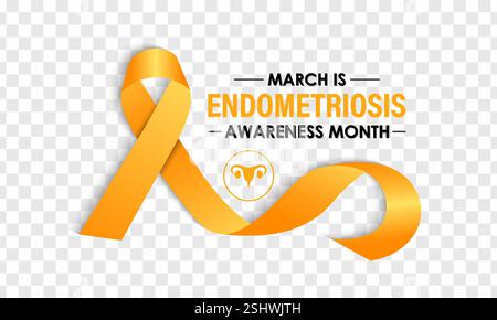 Endometriosis Awareness Month is observed every year in March to raise awareness about endometriosis, a chronic and often painful condition. Chronic. Stock Vector