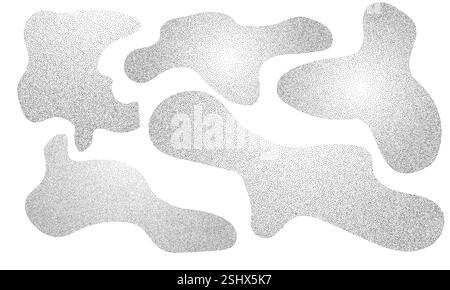 Sphere grain dot effect, monochrome random sand noise circle. Trendy ...