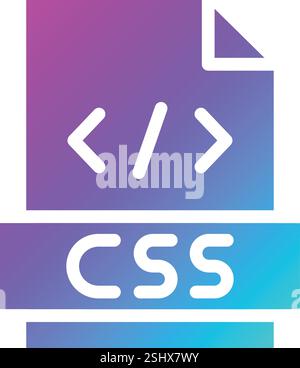 Css Vector Icon Design Illustration Stock Vector