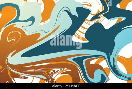 Modern posters with abstract fluid pattern vector. liquid blobs and waves background Stock Vector