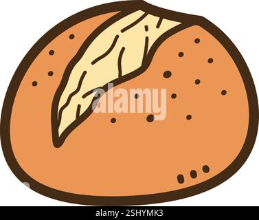 Sourdough vector doodle illustration and graphic Stock Vector