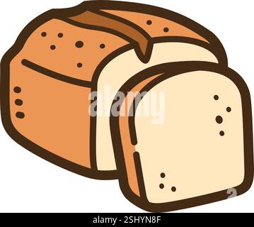Pound cake vector doodle illustration and graphic Stock Vector