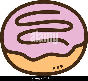 Doughnut vector doodle illustration and graphic Stock Vector