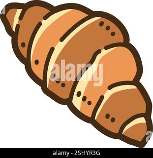 Croissant vector doodle illustration and graphic Stock Vector