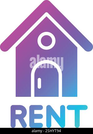 house rent icon Vector Glyph Illustration Stock Vector Image & Art - Alamy
