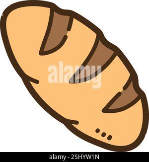 Bread vector doodle illustration and graphic Stock Vector