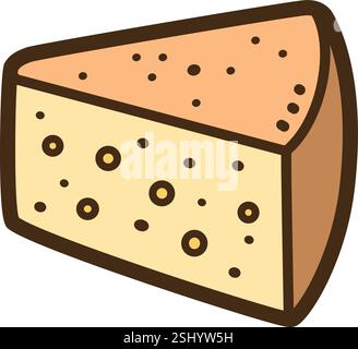 Chiffon cake vector doodle illustration and graphic Stock Vector