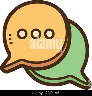 Conversation vector doodle illustration and graphic. Part of communication category. Stock Vector
