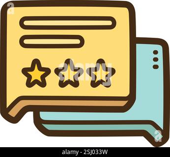 Feedback vector doodle illustration and graphic. Part of contact us category. Stock Vector