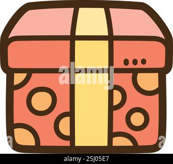 Gift vector doodle illustration and graphic. Part of ecommerce category. Stock Vector
