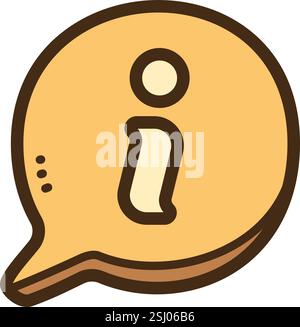 Information vector doodle illustration and graphic. Part of contact us category. Stock Vector