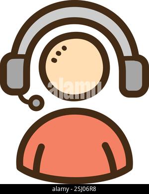 Call center vector doodle illustration and graphic. Part of contact us category. Stock Vector