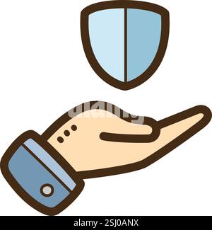 Protection vector doodle illustration and graphic Stock Vector