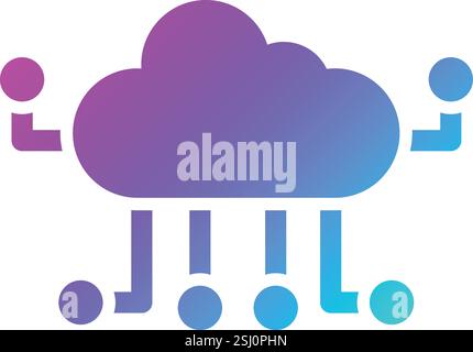 Cloud computing Vector Icon Design Illustration Stock Vector