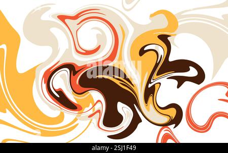 Abstract Artwork Background vector. Liquid Wave colorful Design Stock Vector