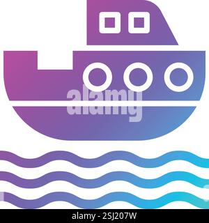 Boat Vector Icon Design Illustration Stock Vector