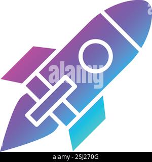 Rocket Vector Icon Design Illustration Stock Vector