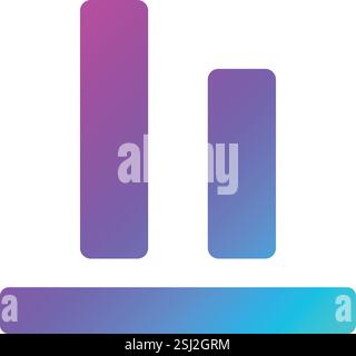 Bottom alignment Vector Icon Design Illustration Stock Vector