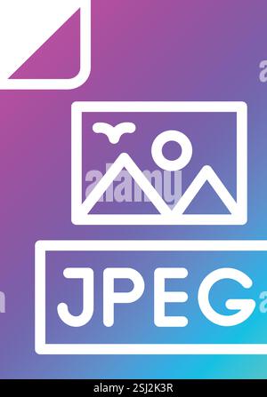 Jpeg file Vector Icon Design Illustration Stock Vector