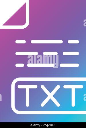 Txt File Vector Icon Design Illustration Stock Vector