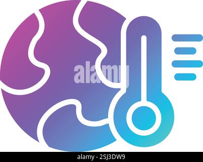 Global warming Vector Icon Design Illustration Stock Vector