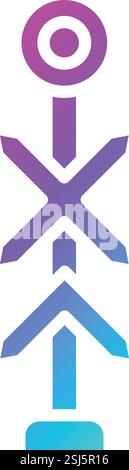 Multi line Vector Icon Design Illustration Stock Vector