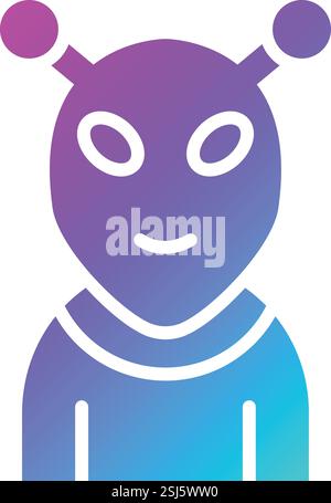 Alien Vector Icon Design Illustration Stock Vector