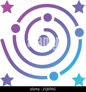 Galaxy Vector Icon Design Illustration Stock Vector