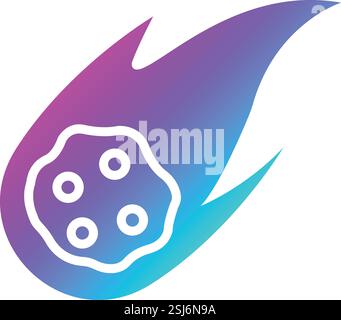 Comet Vector Icon Design Illustration Stock Vector
