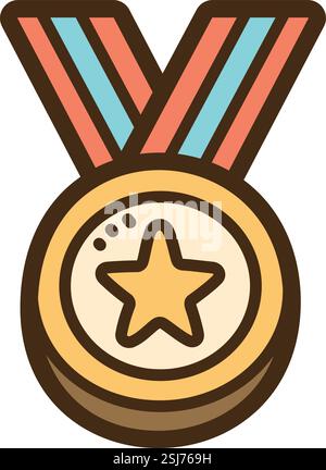 Achievement vector doodle illustration and graphic. Part of education category. Stock Vector