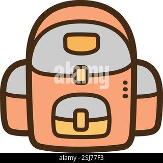 Bag vector doodle illustration and graphic. Part of education category. Stock Vector