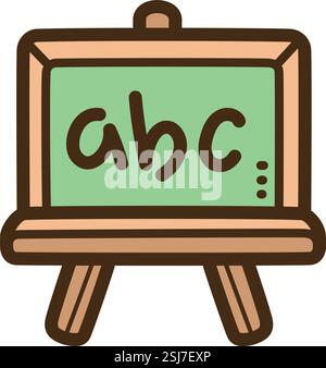 Chalkboard vector doodle illustration and graphic. Part of education category. Stock Vector