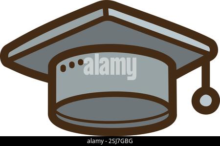 Graduation vector doodle illustration and graphic. Part of education category. Stock Vector