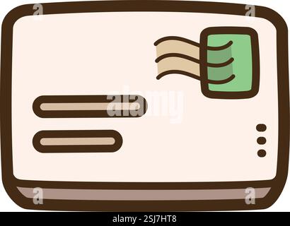 Email vector doodle illustration and graphic. Part of emails category. Stock Vector