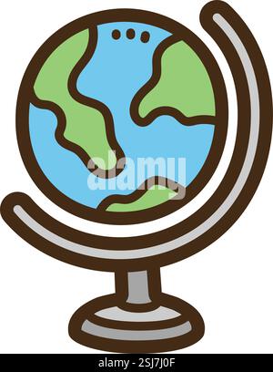 Geography vector doodle illustration and graphic. Part of education category. Stock Vector
