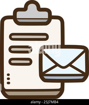 Registration form vector doodle illustration and graphic. Part of elearning category. Stock Vector