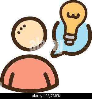 Creativity vector doodle illustration and graphic. Part of elearning category. Stock Vector