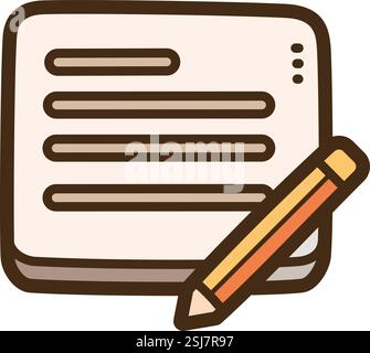 Compose vector doodle illustration and graphic. Part of emails category. Stock Vector