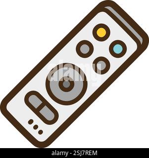 Remote control vector doodle illustration and graphic. Part of electronic category. Stock Vector