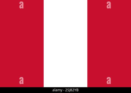 Flag of Peru Vector illustration Stock Vector