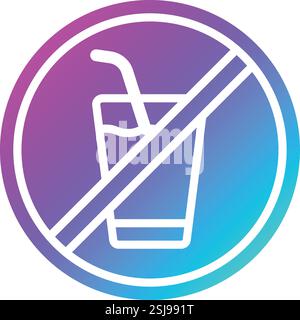 no drink Vector Icon Design Illustration Stock Vector