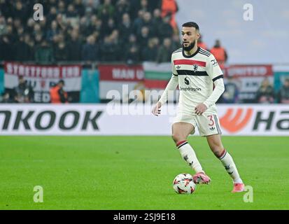 Noussair Mazraoui of Manchester United during the UEFA Europa League