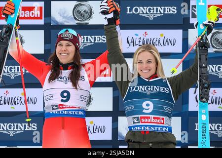 Saalbach, Austria. 11th Feb, 2025. FIS Alpine World Ski Championships Saalbach 2025 Women's Team Combined Tuesday 11/02/25 Credit: Independent Photo Agency/Alamy Live News Stock Photo