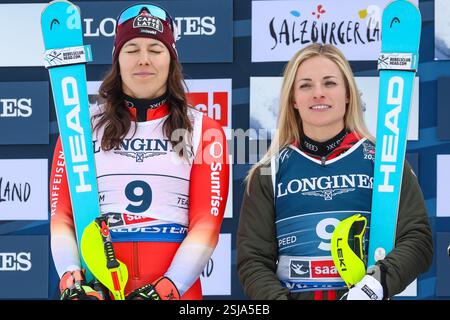 Saalbach, Austria. 11th Feb, 2025. FIS Alpine World Ski Championships Saalbach 2025 Women's Team Combined Tuesday 11/02/25 Credit: Independent Photo Agency/Alamy Live News Stock Photo